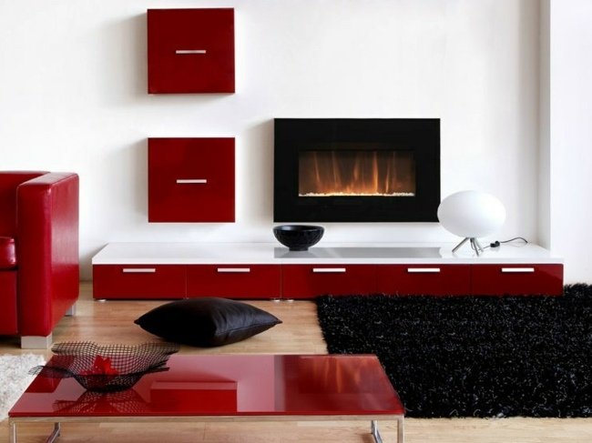 röda möbler vardagsrum vardagsidéer moderna