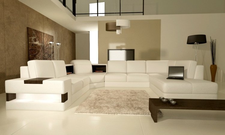 vardagsrumsväggfärger 2015 beige bruna vita möbler