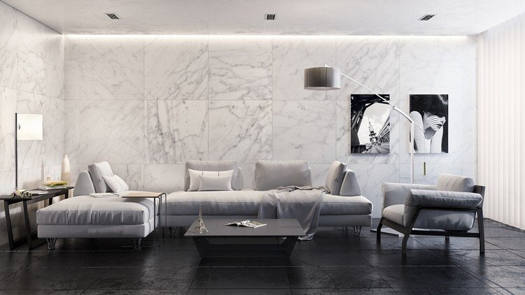 vardagsrum-vägg-design-exempel-vägg-paneler-storformat-marmor-optik