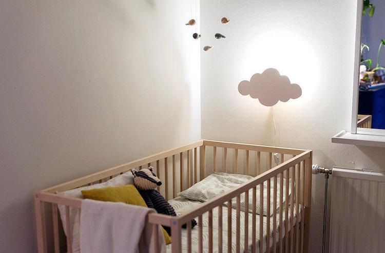 moln barnkammare baby rum nattlampa diy idé
