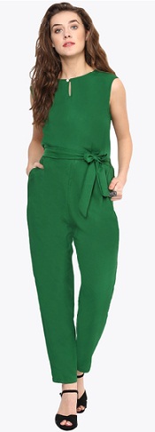 Ethnic Soul Green Crepe Elegant Jumpsuit