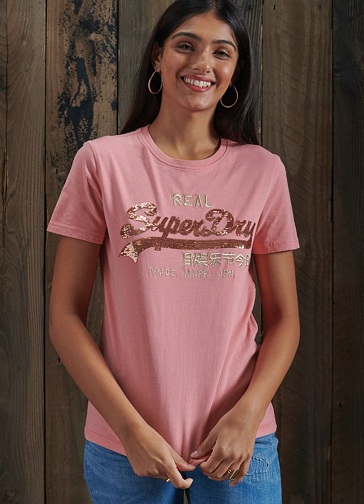 Superdry κεντημένα μπλουζάκια για γυναίκες