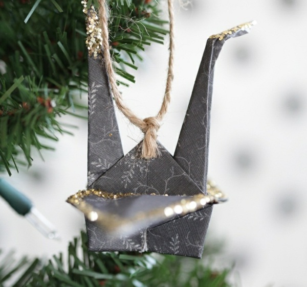 Dekoration origami julpynt Modern julgran