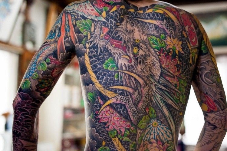 Tillbaka tatuering design män japanska tatueringar som betyder tatuering yakuza
