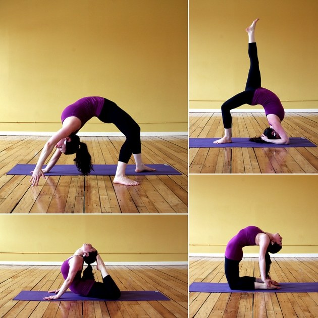 kvinna flexibla professionella yogatyper ser intressanta ut