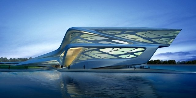 modernt scenkonstcenter Hadid-Abu Dhabi Design