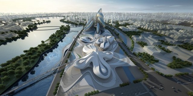 Zaha Hadid Architect Projects international culture Art Center China Changsha Meixihu