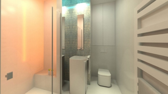 badrumsdesign ljuseffekter fristående handfat dusch