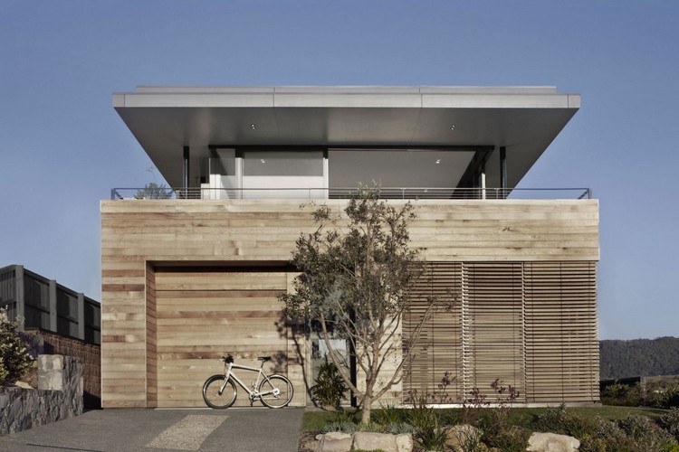 Cederträ för fasadskivor-solskyddselement-garage-framgård