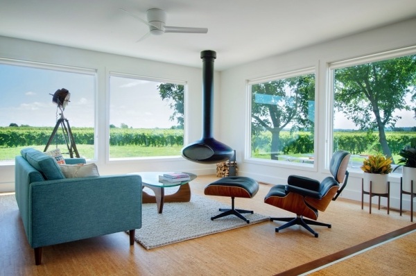 design klassisk eames relax fåtölj pall modernt vardagsrum
