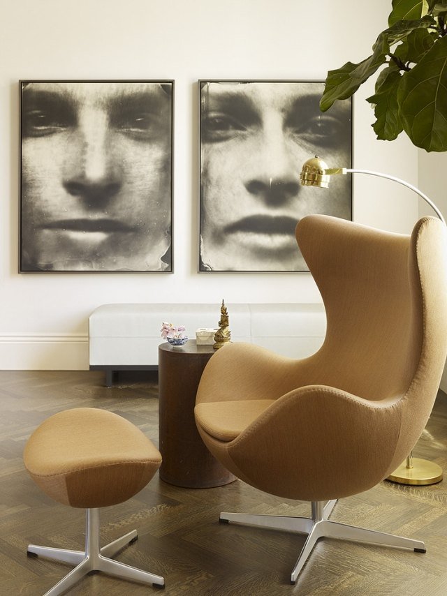 Ägg-stol-Fritz-Hansen-beige-omslag-klassisk-möbel-design-retrostil