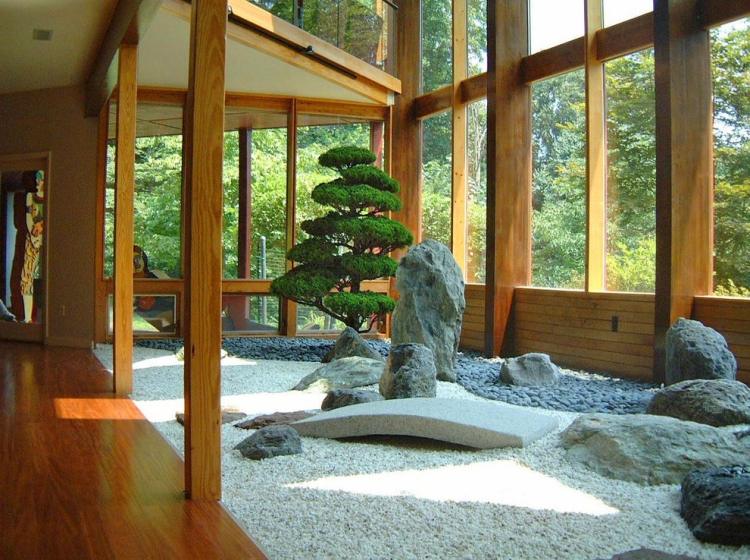 zen-trädgård-skapa-inomhus-trädgård-stenar-bonsai-träd