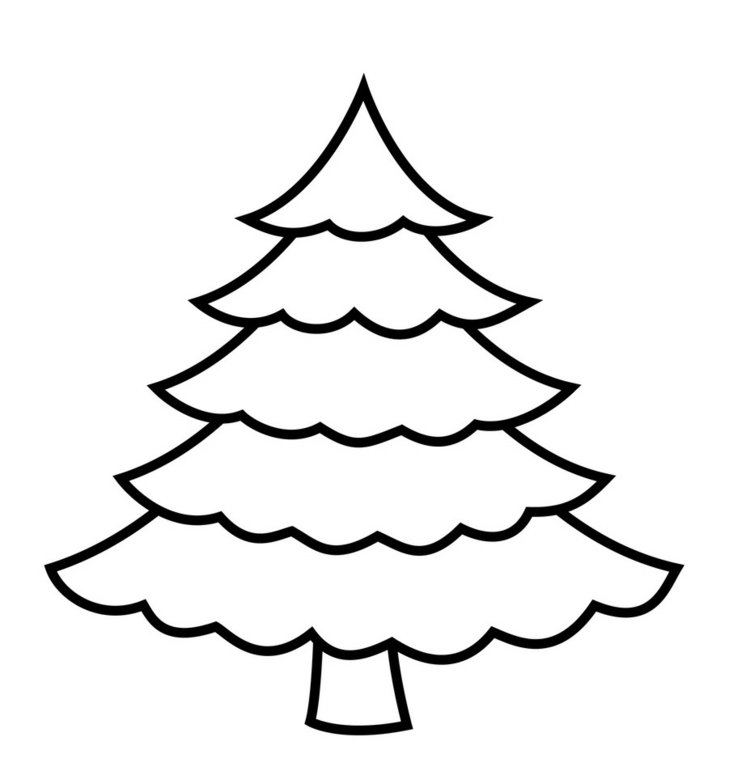 zentangle-mallar-jul-gran-träd-tryck-barn