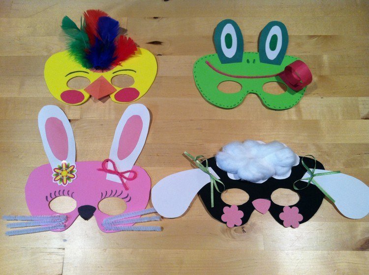 tinker djur masker med barn karneval dagis