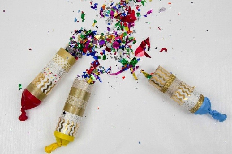 hantverk idéer karneval fest konfetti kanon washi tejp