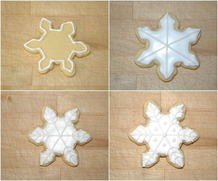 Gör glasyr själv kakor-dekorera-snöflinga-kex