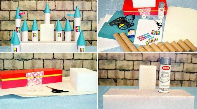 ice queen-tinker-lock-diy-toalett-rull-kon-blå-papper