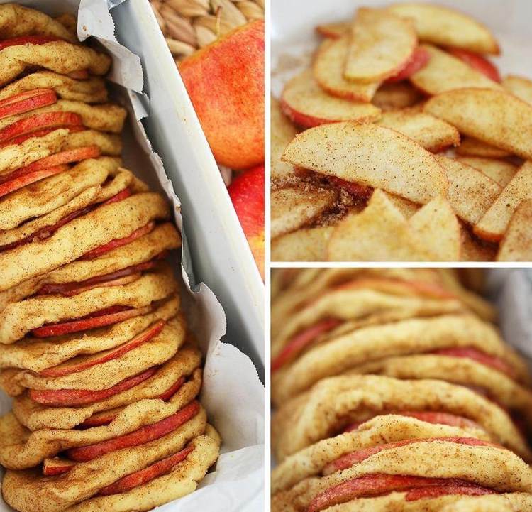 Grädda kaneläpplesockerbröd i brödform