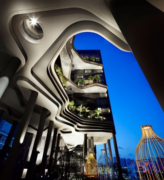 terrassdesign parkroyal designerhotell i singapore