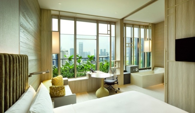 hotellrum vit parkroyal hotelldesign i singapore