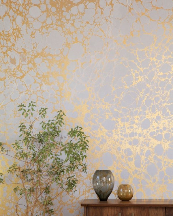 metalliska färger designer tapeter från calico tapeter