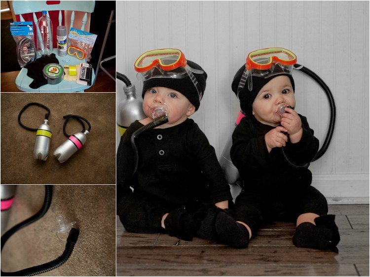 Tvillingdräkter dykare-bebis-gör-det-själv-instruktioner