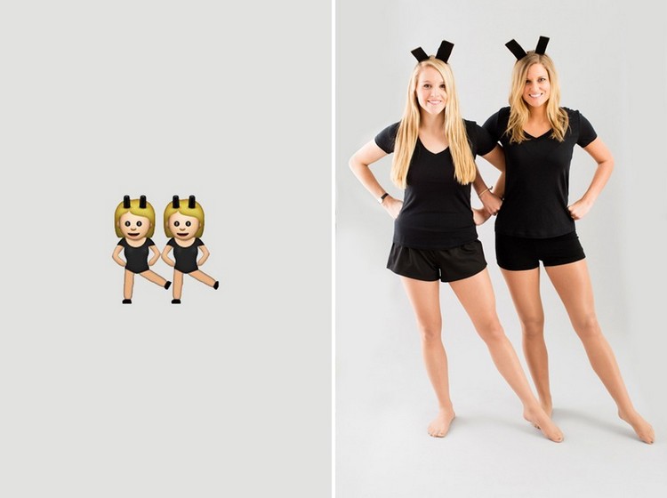 tvillingkostymer-damer-emoji-gör-dig-själv